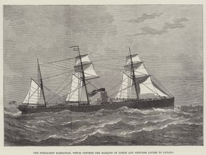 Il piroscafo Sarmatian, che trasporta il marchese di Lorne e la principessa Louise in Canada da English School