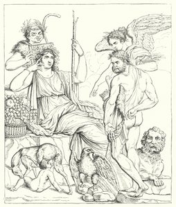 La storia di Ercole e Telefo (incisione) da English School