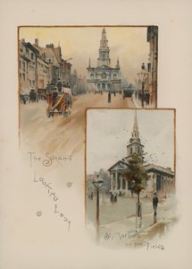 The Strand guardando a est, St Martin in the Fields da English School