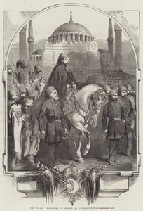 Il Sultano che si reca alla Moschea, a Costantinopoli (incisione) da English School