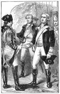 La resa di Cornwallis, dalla Storia di Francia, di Emile de Bonnechose, pubblicata da Ward, Lock and Co, Londra da English School