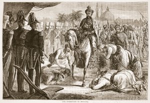 La Resa di Moolraj, illustrazione da Cassells Illustrated History of England da English School