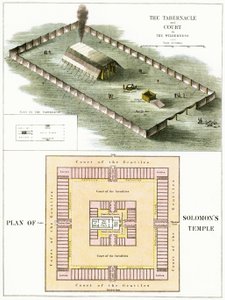 Il tabernacolo nel deserto e un piano del tempio di Salomone