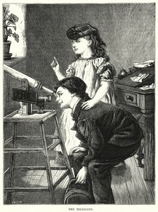 Il telescopio (incisione) da English School