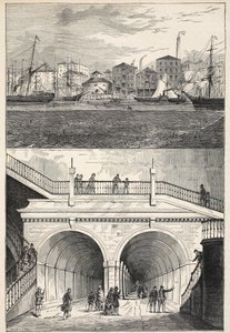 Il tunnel del Tamigi (come appariva quando fu originariamente aperto al traffico)