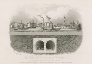 Il tunnel del Tamigi con vista su Rotherhithe da English School