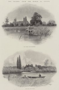 Il Tamigi, dalla Torre a Iffley (litografia) da English School