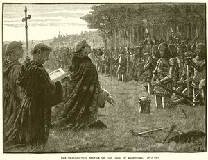 Il servizio di ringraziamento sul campo di Agincourt