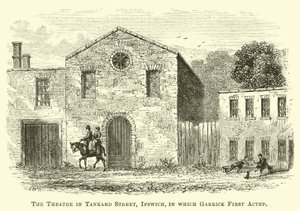 Il Teatro in Tankard Street, Ipswich, dove Garrick recitò per la prima volta da English School