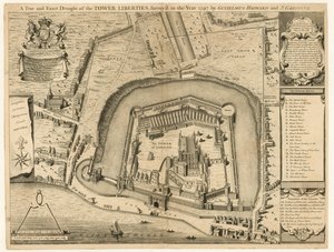 La Torre di Londra rilevata nel 1597 da English School