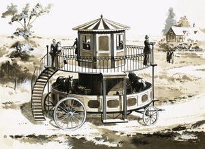 Il bus del tapis roulant, inventato nel 1824 da William Francis Snowdon