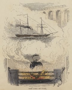 Gli Usi del Carbone (incisione colorata)