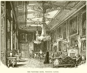La stanza di Vandyke, Castello di Windsor da English School
