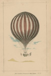 Il pallone di Vauxhall di Mr Green; Vauxhall Gardens, Londra da English School