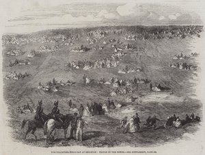 La Giornata dei Volontari a Brighton, Persone sulle Colline (incisione) da English School