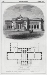 La Walker Art Gallery, Liverpool (incisione) da English School