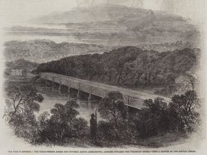 La Guerra in America, il Ponte a Catena sul Potomac sopra Georgetown, vista verso la Riva della Virginia da English School