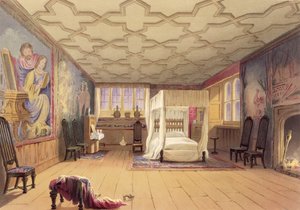 La stanza bianca, Cotehele House, c.1830-40 da English School