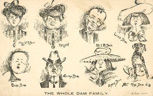 La famiglia Dam al completo (litografia)