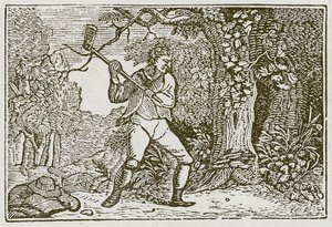 Il bosco e il clown (incisione) da English School