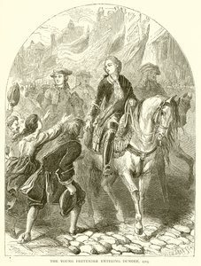 Il giovane pretendente che entra a Dundee, 1715 da English School
