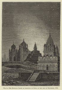 La luce zodiacale osservata in India alla fine di dicembre 1874 da English School