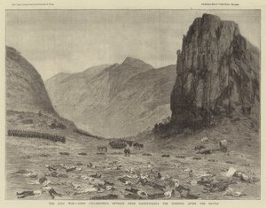 La Guerra Zulu, la Ritirata di Lord Chelmsford da Isandlwhana la Mattina dopo la Battaglia da English School