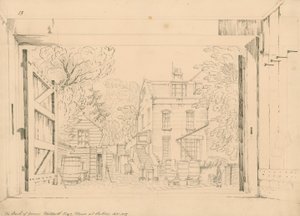 Il retro della casa di George Gibberts a Putney, settembre 1872 da English School