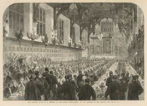 Il banchetto dato a M. Berryer nella Middle Temple Hall da English School
