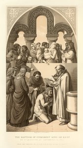 Il battesimo di Ethelbert Re del Kent da English School