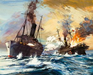 La battaglia tra il britannico Alcantara e il tedesco Grail nella Prima Guerra Mondiale da English School