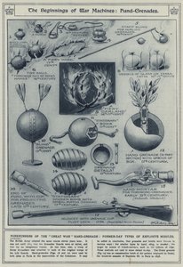 Gli inizi delle macchine da guerra, bombe a mano, precursori della bomba a mano della Grande Guerra, tipi di missili esplosivi di un tempo