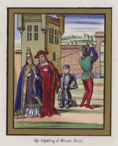La decapitazione di Sir Silvester Budes da English School