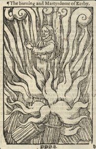 Il rogo e il martirio di Kerby (incisione)