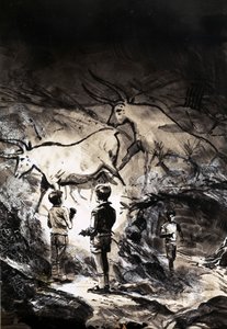 Le pitture rupestri di Lascaux vicino a Montignac in Francia da English School