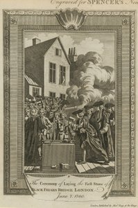 Cerimonia di posa della prima pietra del ponte di Blackfriars da English School