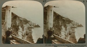 La costa di Amalfi e la Baia di Salerno da un convento convertito, una vista stereoscopica