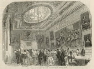 La sala del tribunale nella sede della Barber-Surgeons Company, Monkwell Street, Londra da English School