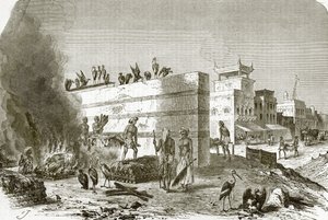 Il ghat della cremazione a Calcutta