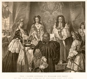 La corona offerta a Guglielmo e Maria da English School