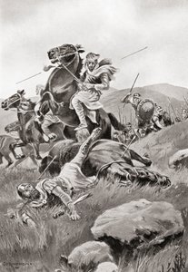 La morte di Masistio mentre guidava un attacco di cavalleria contro le forze greche, da Hutchinson