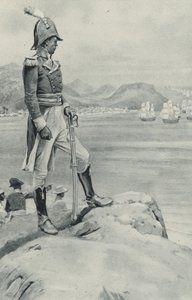 La morte del povero Toussaint Louverture si avvicina, il leader nero osserva la flotta in arrivo inviata da Napoleone per la sua distruzione da English School