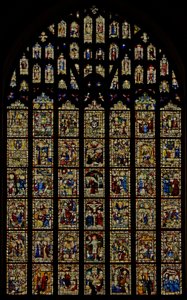 La finestra est che raffigura vetro della Scuola di Norwich (C15) Pannelli riposizionati da English School