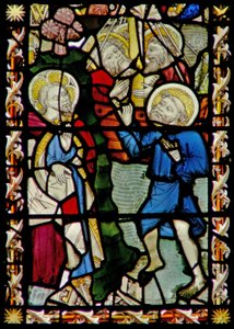 La finestra est che raffigura San Pietro che cammina sull