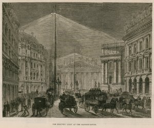 La luce elettrica alla Mansion House, Londra da English School