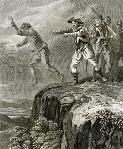 La fuga del martire protestante Antonio, Guiguo, 1830 circa (incisione) da English School
