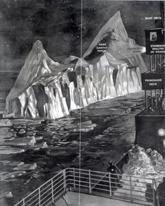 Il famoso iceberg visto da J. Scarrott a bordo del Titanic, 1912 da English School