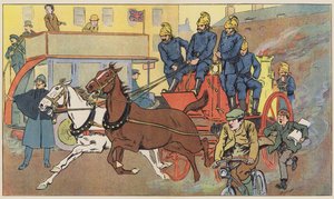 Il camion dei pompieri che corre al salvataggio da English School