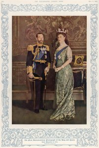La prima fotografia a colori naturali di Re Giorgio V e Regina Maria nel 1914, riprodotta nel The Illustrated London News, 4 maggio 1935