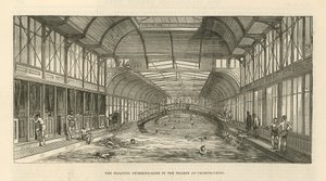 La piscina galleggiante nel Tamigi a Charing Cross da English School